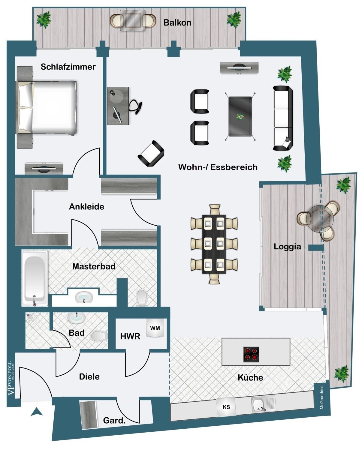 Wohnung zum Kauf 899.000 € 3 Zimmer 105 m²<br/>Wohnfläche 2.<br/>Geschoss Sachsenhausen - Nord Frankfurt am Main 60594