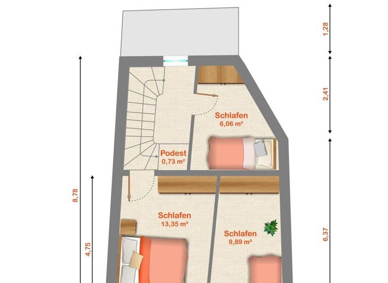 Reihenmittelhaus zum Kauf 79.000 € 4 Zimmer 90 m² 120 m² Grundstück Erpel 53579
