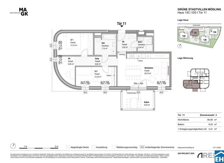 Wohnung zum Kauf - Erstbezug 680.000 € 3 Zimmer 85,1 m² 3. Geschoss Quellenstraße Mödling 2340
