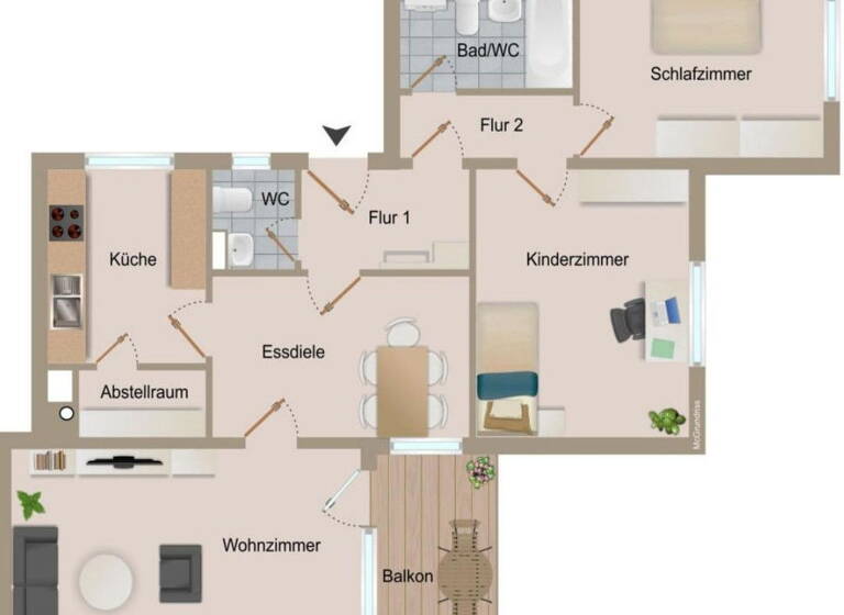 Wohnung zum Kauf provisionsfrei 320.000 € 3,5 Zimmer 89 m²<br/>Wohnfläche 4.<br/>Geschoss Düttelstrasse 5 Memmingen Memmingen 87700
