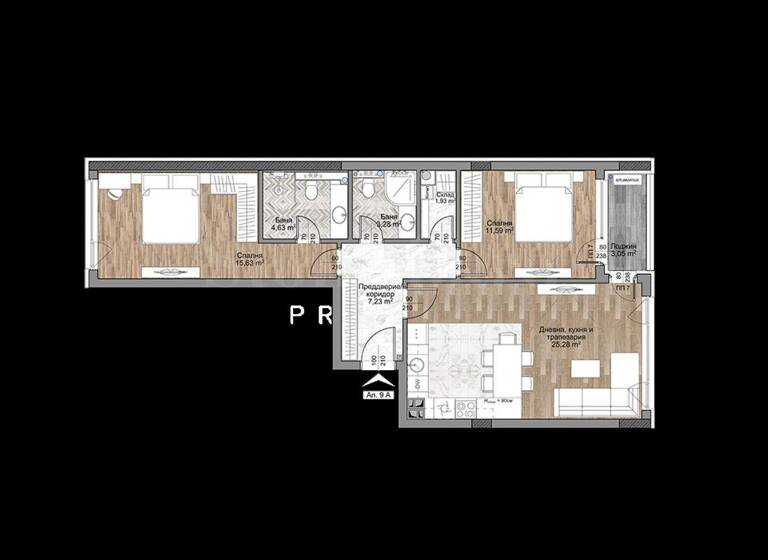 Studio zum Kauf 234.319 € 3 Zimmer 99,7 m² Sofia