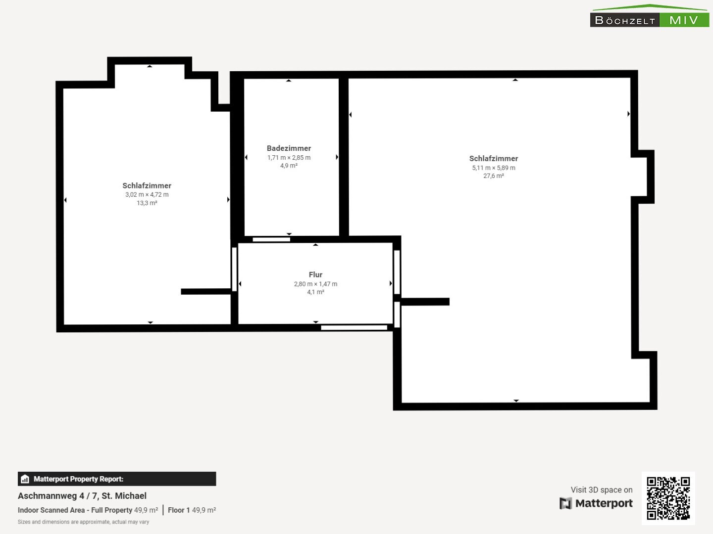 Wohnung zur Miete 252 € 2 Zimmer 49,2 m²<br/>Wohnfläche 1.<br/>Geschoss Sankt Michael in Obersteiermark 8770