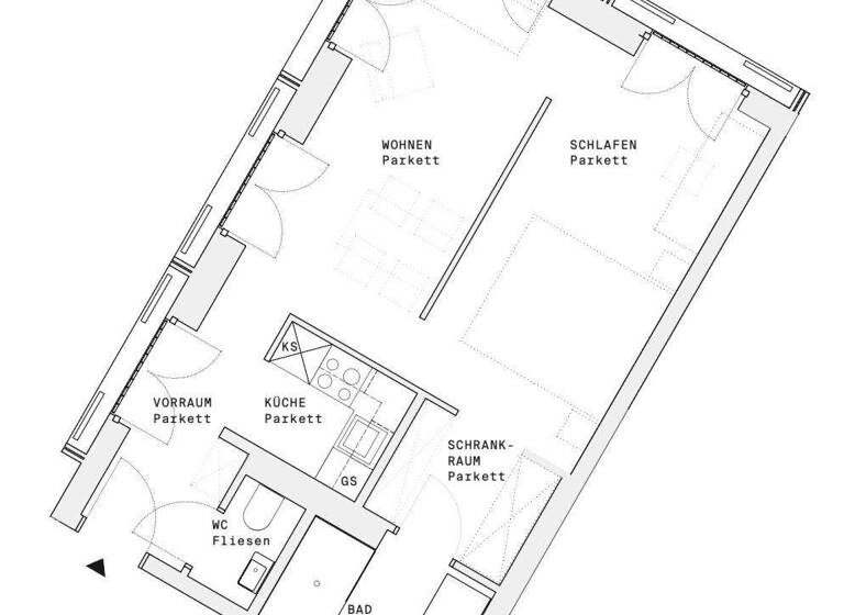 Wohnung zur Miete - Erstbezug 993 € 2 Zimmer 45 m² 11. Geschoss Wien 1220