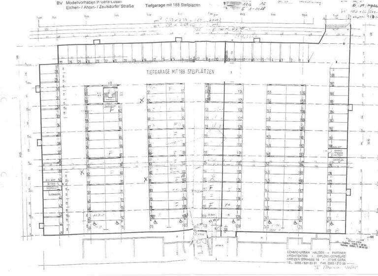 Tiefgarage zur Miete provisionsfrei 45 € Lusan Gera 07549