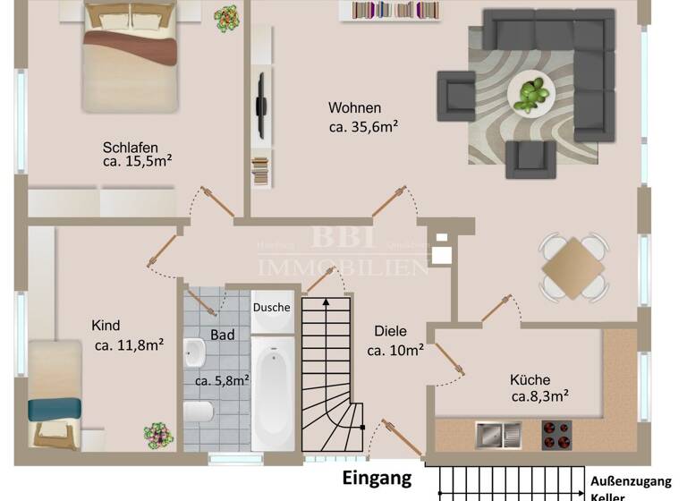 Einfamilienhaus zum Kauf 415.000 € 5 Zimmer 146 m² 812 m² Grundstück Quickborn 25451