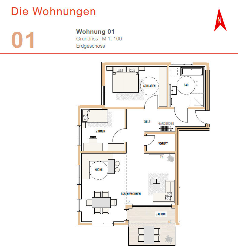 Wohnung zum Kauf provisionsfrei 355.000 € 3,5 Zimmer 83,1 m²<br/>Wohnfläche Fridingen an der Donau 78567