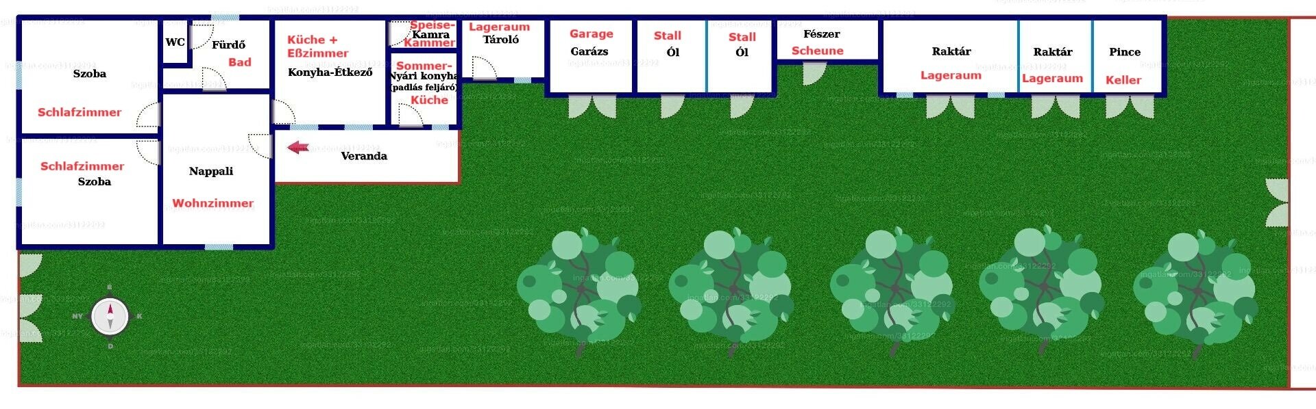 Einfamilienhaus zum Kauf provisionsfrei 60.000 € 104 m²<br/>Wohnfläche 4.980 m²<br/>Grundstück Galambok / Zalakaros