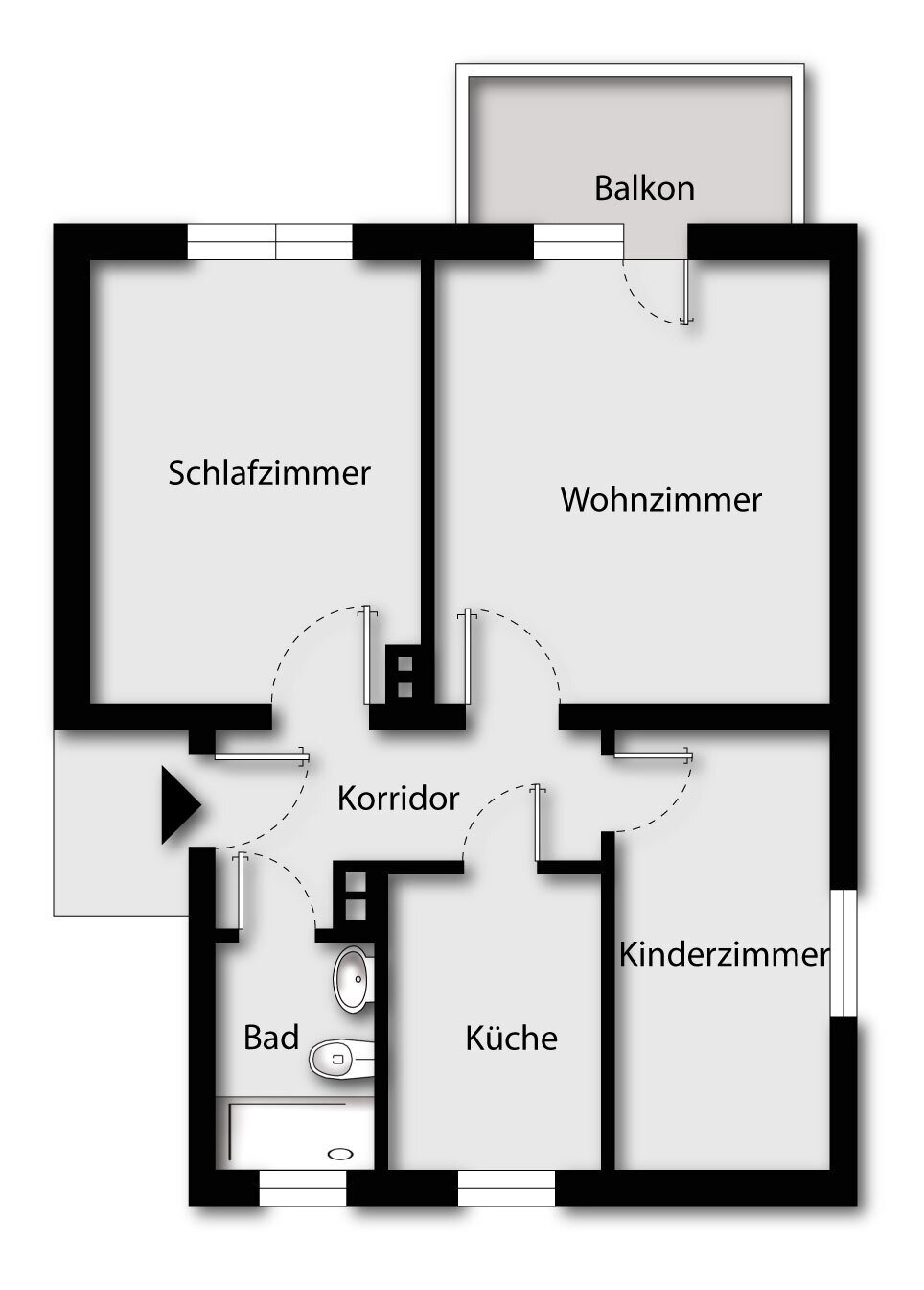 Studio zum Kauf provisionsfrei 120.000 € 3 Zimmer 60,9 m²<br/>Wohnfläche 1.<br/>Geschoss ab sofort<br/>Verfügbarkeit Bautzner Landstr. 29 Großerkmannsdorf Radeberg 01454