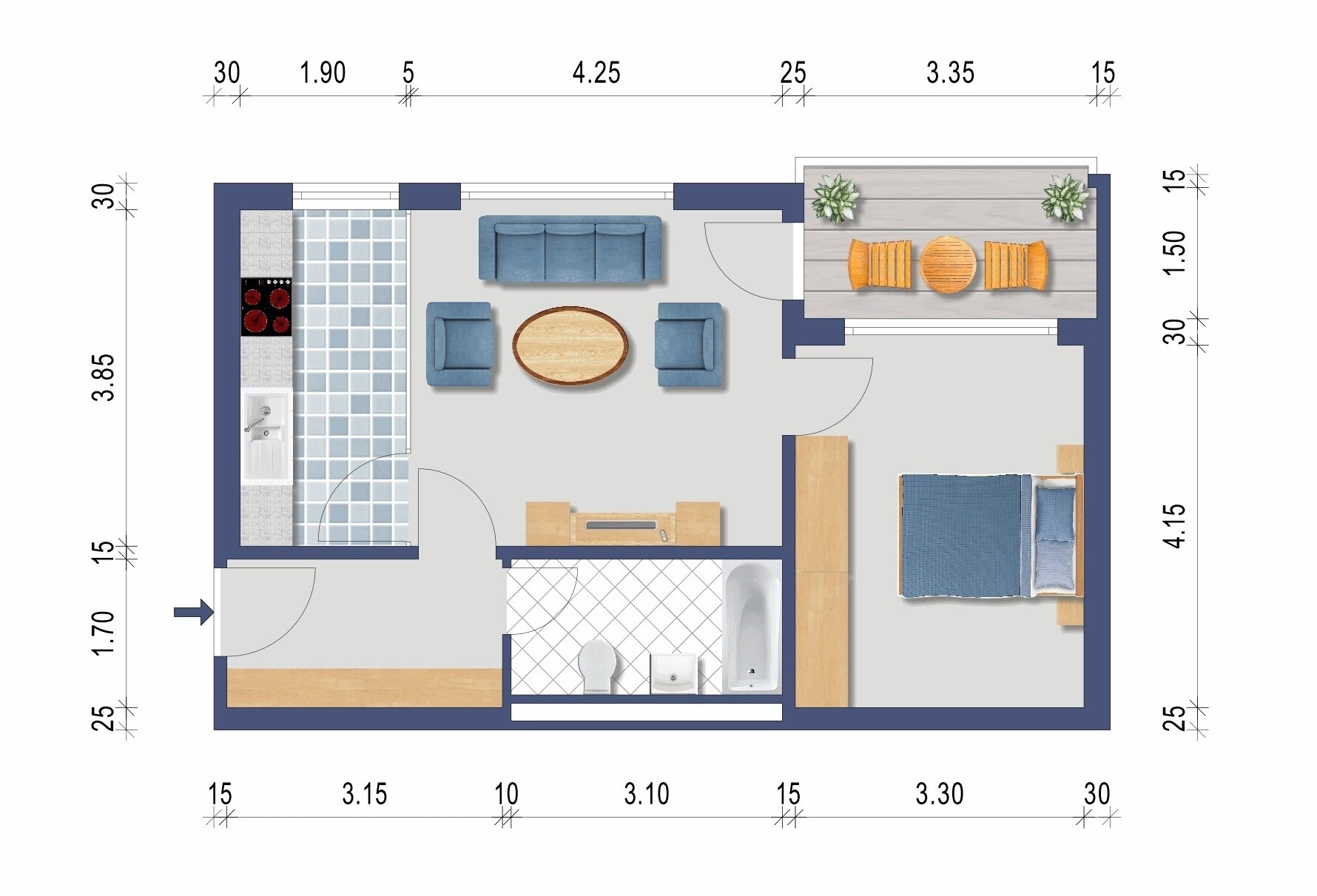 Wohnung zum Kauf 160.000 € 2 Zimmer 51,4 m²<br/>Wohnfläche 1.<br/>Geschoss Rheinfelden Rheinfelden (Baden) 79618