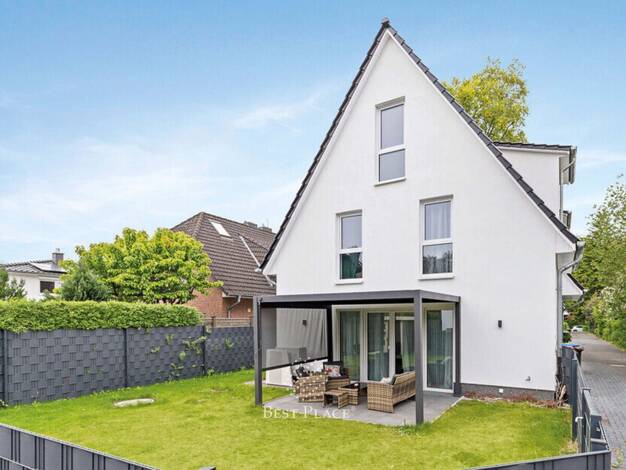 Doppelhaushälfte zum Kauf provisionsfrei 795.000 € 6 Zimmer 141,8 m² 203,9 m² Grundstück Meiendorfer Mühlenweg 122 Farmsen-Berne Hamburg 22159