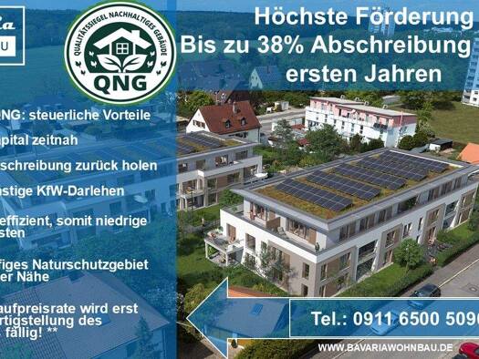 Wohnung zum Kauf - Neubau provisionsfrei 377.945 € 2 Zimmer 64,9 m² 1. Geschoss Reichelsdorfer Hauptstraße 97 Reichelsdorf Nürnberg 90453