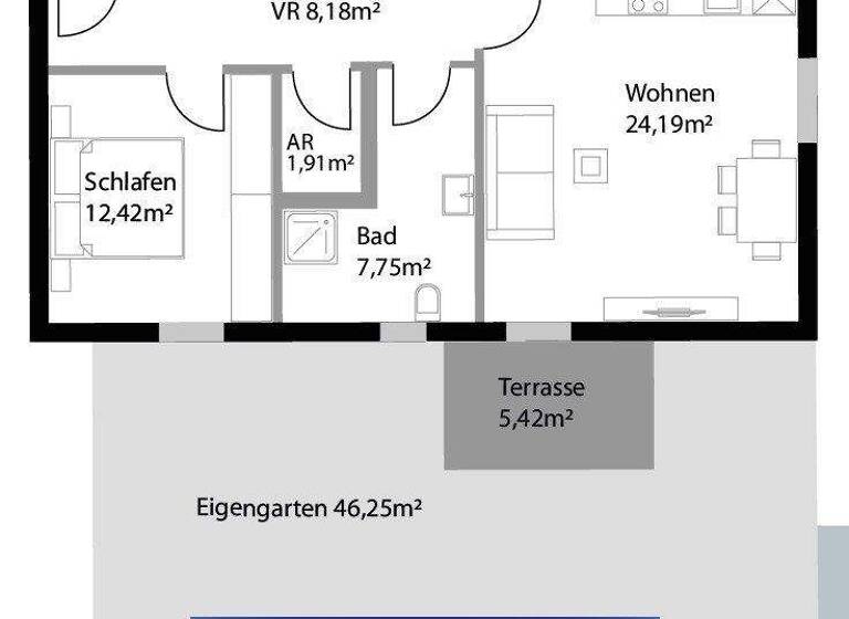 Wohnung zum Kauf 157.000 € 2 Zimmer 54,5 m² EG Polhamerweg 1 Gallspach 4713