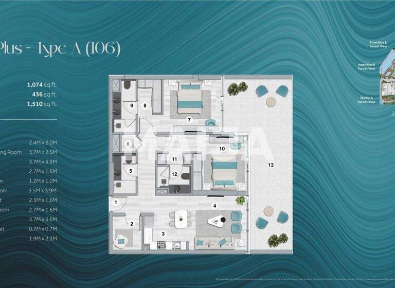 Studio zum Kauf 463.000 € 2 Zimmer 74 m² 1. Geschoss Dubai, Dubai Dubai Dubai Isl