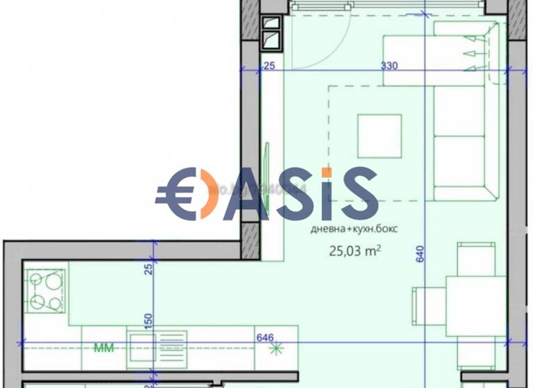 Studio zum Kauf provisionsfrei 45.000 € 1 Zimmer 45 m² 7. Geschoss bulevard "Zahari Stoianov" Bourgas 8009
