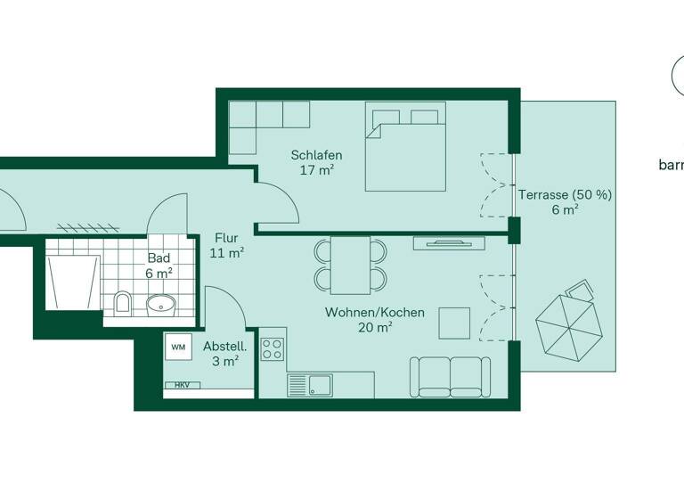 Wohnung zum Kauf provisionsfrei 309.900 € 2 Zimmer 63 m²<br/>Wohnfläche EG<br/>Geschoss Dörpsring 27a Hasloh 25474