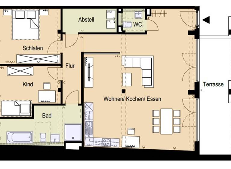 Wohnung zur Miete 2.148 € 3 Zimmer 136,5 m² 1. Geschoss Burgergäßchen 4 Innenstadt Augsburg 86150