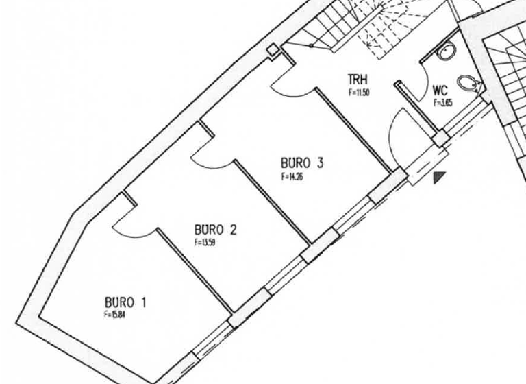 Bürofläche zur Miete 600 € 3 Zimmer 58,8 m² Bürofläche Altstadt Würzburg 97070