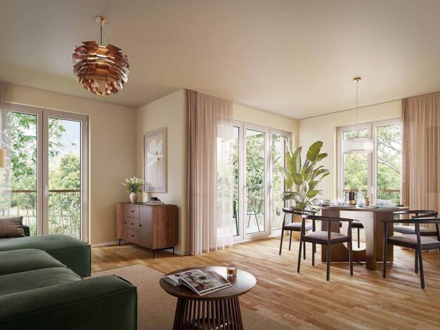 Wohnung zum Kauf - Neubau provisionsfrei 679.000 € 3 Zimmer 62,8 m² 1. Geschoss Lerchenstraße Ecke Ponkratzstrasse Feldmoching-Hasenbergl München 80995