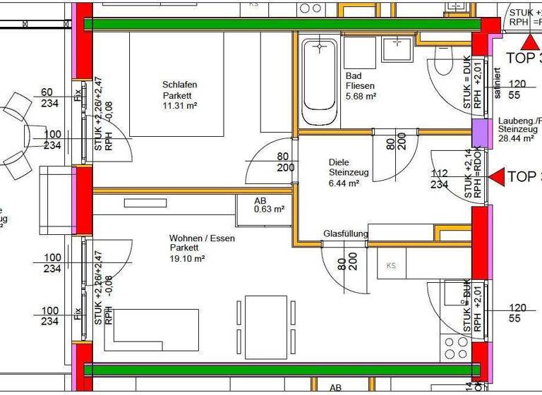 Wohnung zum Kauf 189.000 € 2 Zimmer 43,2 m² EG Hochsteingasse Geidorf Graz 8010