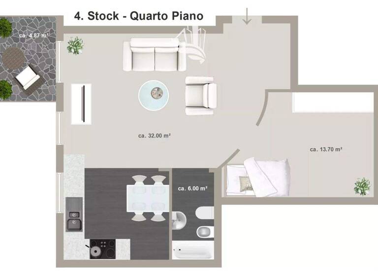 Studio zum Kauf 420.000 € 3 Zimmer 104 m² 4. Geschoss Bozen 39100