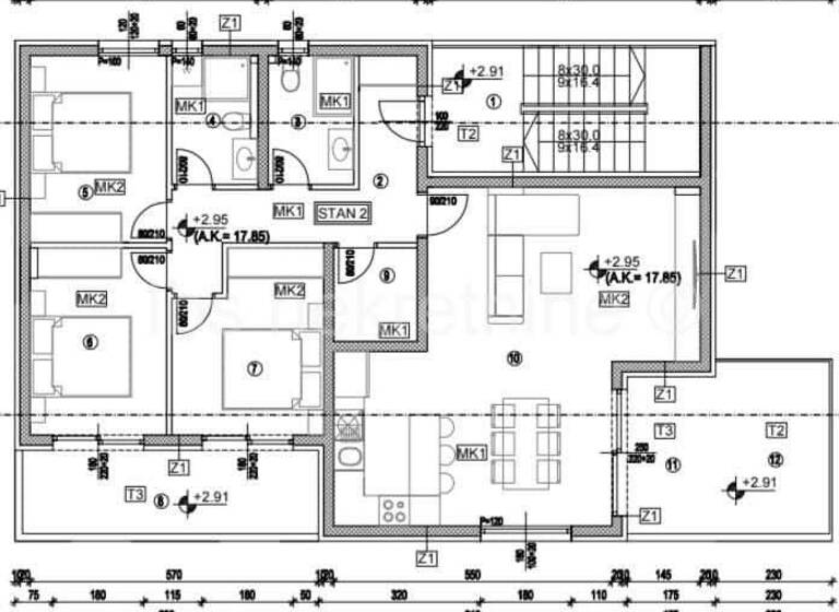 Wohnung zum Kauf 385.000 € 3 Zimmer 89 m² 1. Geschoss Kastela