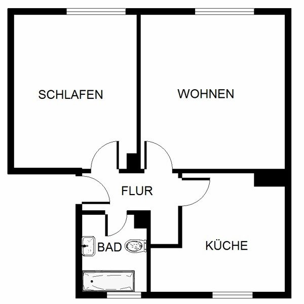 Wohnung zur Miete 439 € 2 Zimmer 46,2 m²<br/>Wohnfläche 1.<br/>Geschoss 25.01.2025<br/>Verfügbarkeit Wattenscheider Str. 49 Kruppwerke Bochum 44793