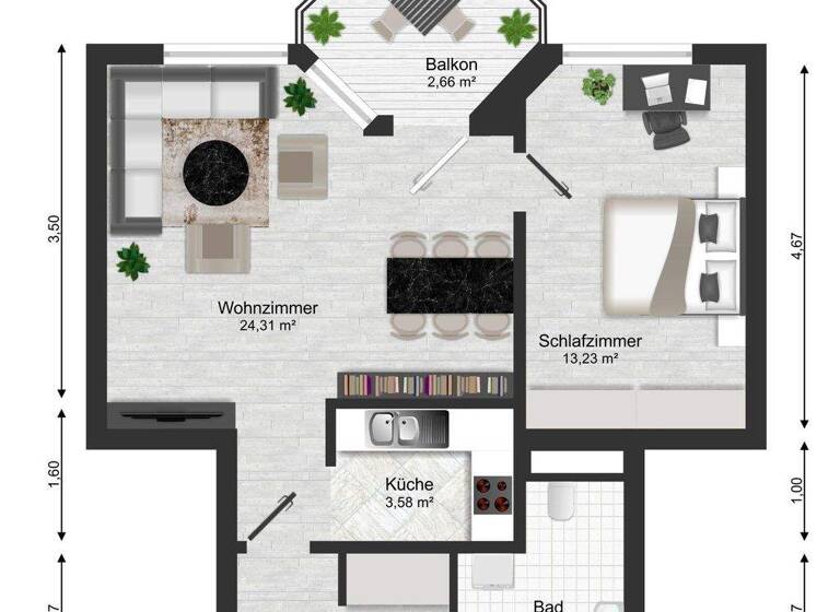 Wohnung zum Kauf 159.000 € 2 Zimmer 52 m² 1. Geschoss Stade 21682