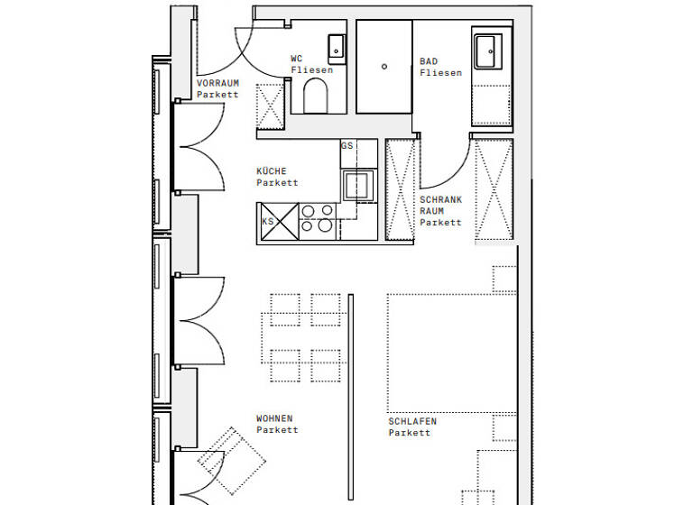 Studio zur Miete - Erstbezug 786 € 1 Zimmer 32,3 m² 13. Geschoss Wien 1220