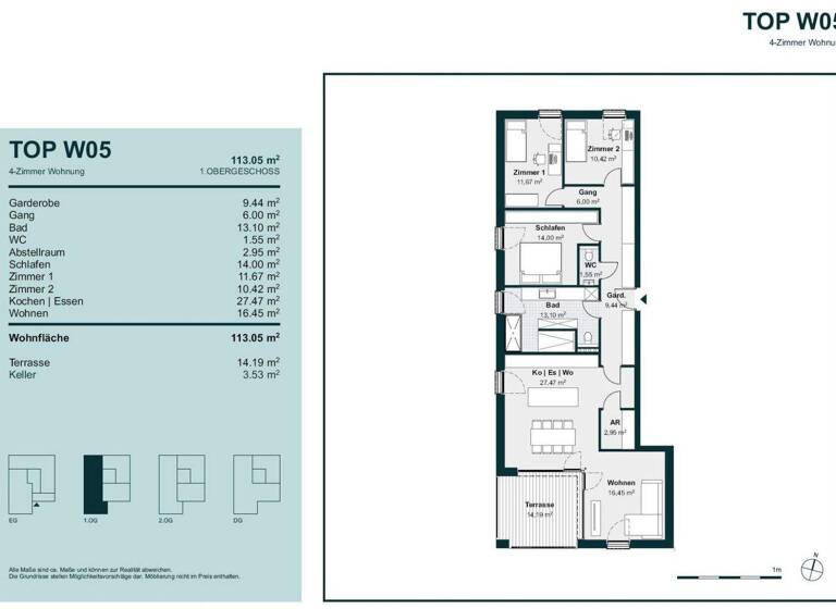 Wohnung zum Kauf - Erstbezug 842.100 € 4 Zimmer 113,1 m² 1. Geschoss Am Ruggbach Lochau 6911