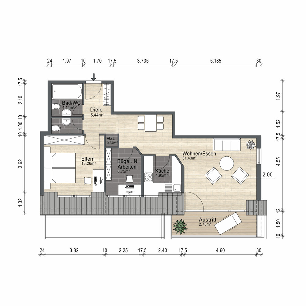 Wohnung zum Kauf 219.000 € 3 Zimmer 69,2 m²<br/>Wohnfläche Burgthann Burgthann 90559