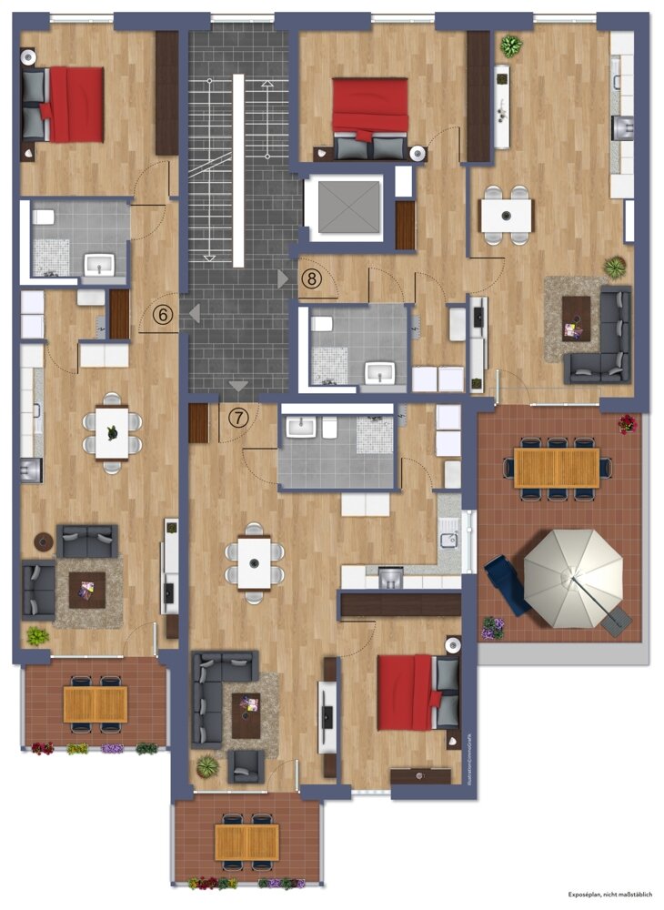 Wohnung zur Miete 1.018 € 2 Zimmer 78,3 m²<br/>Wohnfläche 2.<br/>Geschoss Sankt-Anton-Straße 214 Stadtgarten/Drießendorf Krefeld 47798