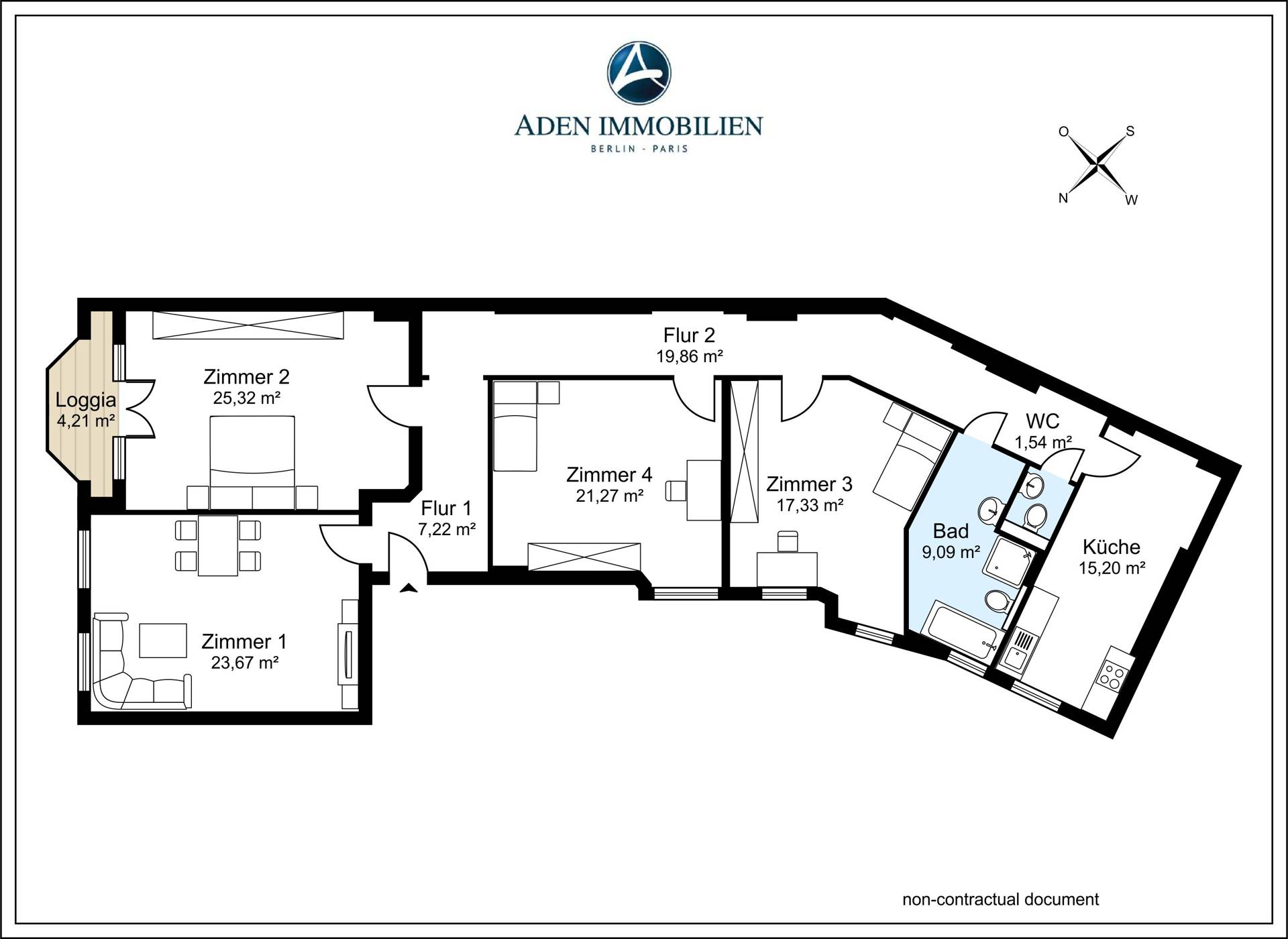 Wohnung zum Kauf 749.000 € 4 Zimmer 142 m²<br/>Wohnfläche 4.<br/>Geschoss Königin-Elisabeth-Str. 59 Westend Berlin 14059