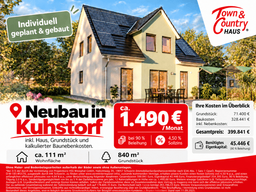 Haus zum Kauf 318.750 € 4 Zimmer 111 m² 840 m² Grundstück Kuhstorf 19230