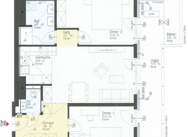 Wohnung zur Miete 1.750 € 3 Zimmer 68,7 m² frei ab 01.04.2026 Wehlistrasse 291 Wien 1020