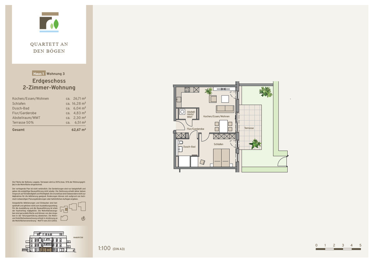 Wohnung zum Kauf 299.900 € 2 Zimmer 62,7 m²<br/>Wohnfläche Bergheim Bergheim 50126