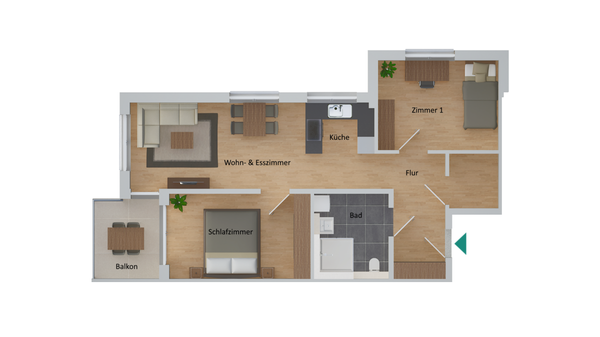 Wohnung zur Miete 1.420 € 3 Zimmer 78 m²<br/>Wohnfläche 1.<br/>Geschoss Schliffkopfstraße 5/1 Herrenberg Herrenberg 71083