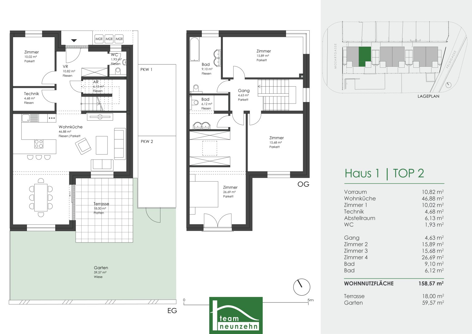 Doppelhaushälfte zum Kauf 560.000 € 5 Zimmer 158,8 m²<br/>Wohnfläche Mozartgasse 1 Deutsch-Wagram 2232