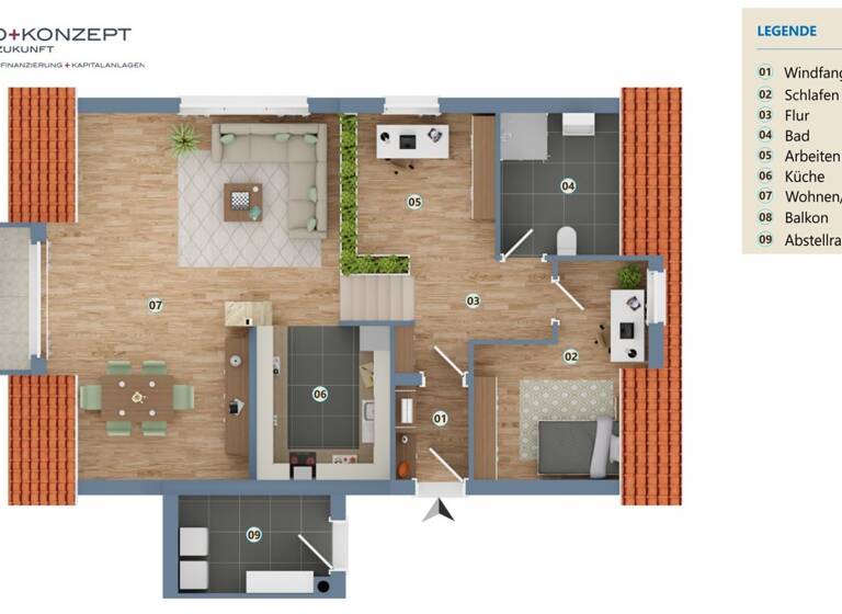 Wohnung zum Kauf 175.000 € 2 Zimmer 64,9 m²<br/>Wohnfläche Dachgeschoss<br/>Geschoss Haltern Belm 49191