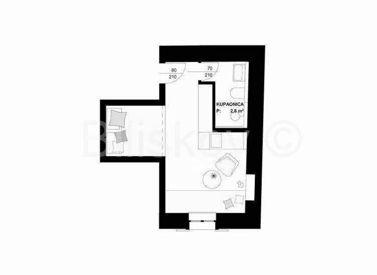 Studio zum Kauf 148.800 € 1 Zimmer 19 m² 1. Geschoss Bol