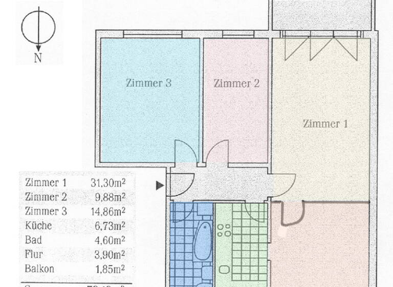Studio zum Kauf 249.000 € 4 Zimmer 73,1 m² 3. Geschoss Bornstedt Potsdam 14469