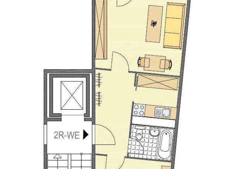 Wohnung zur Miete 295 € 2 Zimmer 50,3 m² 2. Geschoss frei ab 05.03.2026 Eichenstraße 45 Lusan Gera 07549