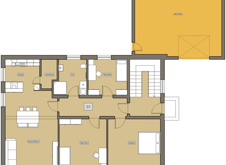Wohnung zur Miete 1.540 € 4 Zimmer 130 m² Geschoss 1/3 frei ab 01.08.2026 Tannenstraße 15 Jellenkofen Ergoldsbach 84061