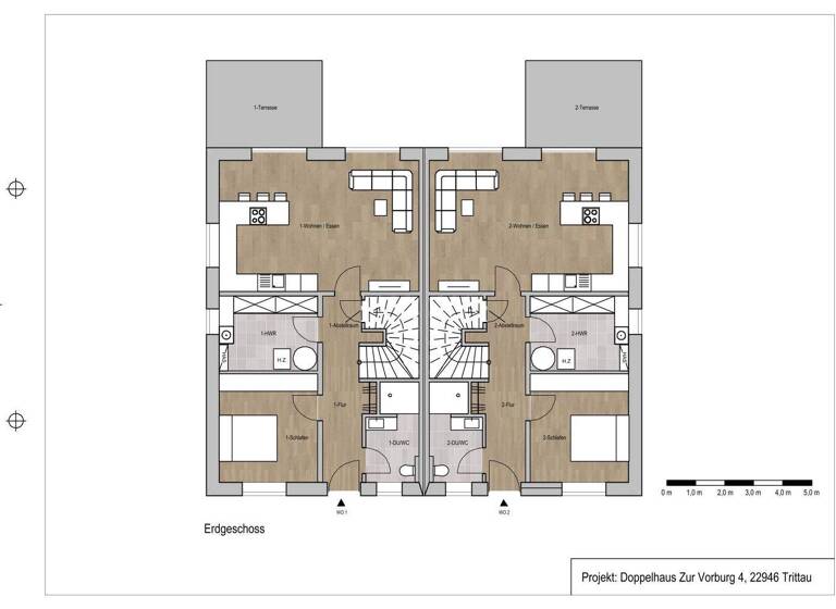 Doppelhaushälfte zum Kauf - Erstbezug provisionsfrei 589.500 € 5 Zimmer 130,7 m² 370 m² Grundstück Trittau 22946