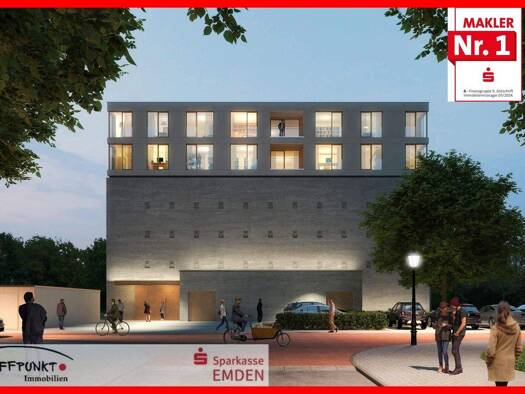 Wohnung zum Kauf provisionsfrei 419.000 € 3 Zimmer 87,4 m² 4. Geschoss Stadtzentrum Emden 26725