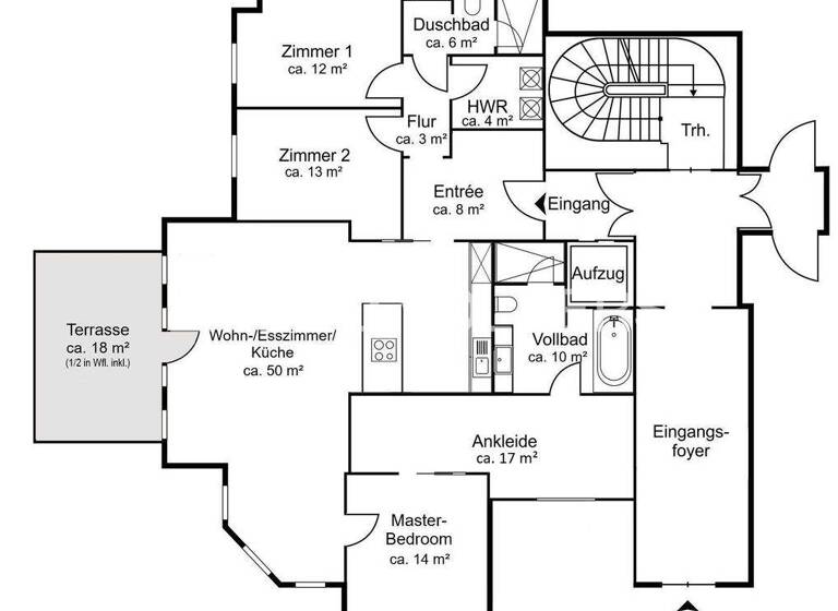 Wohnung zum Kauf 2.595.000 € 4 Zimmer 146 m² Uhlenhorst Hamburg 22085