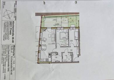 Studio zur Miete - Erstbezug 1.340 € 3 Zimmer 77 m² 1. Geschoss frei ab 01.10.2025 Kirchenstr. 48 48 Preetz 24211