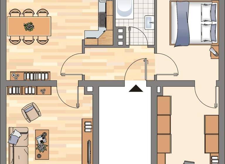 Wohnung zur Miete 479 € 3,5 Zimmer 62,4 m² 2. Geschoss Wartburgstraße 106 Habinghorst Castrop-Rauxel 44579
