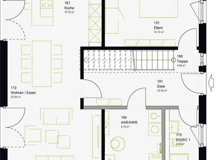 Einfamilienhaus zum Kauf provisionsfrei 352.086 € 5 Zimmer 160 m² 900 m² Grundstück Rohrbach Ettenstatt 91796