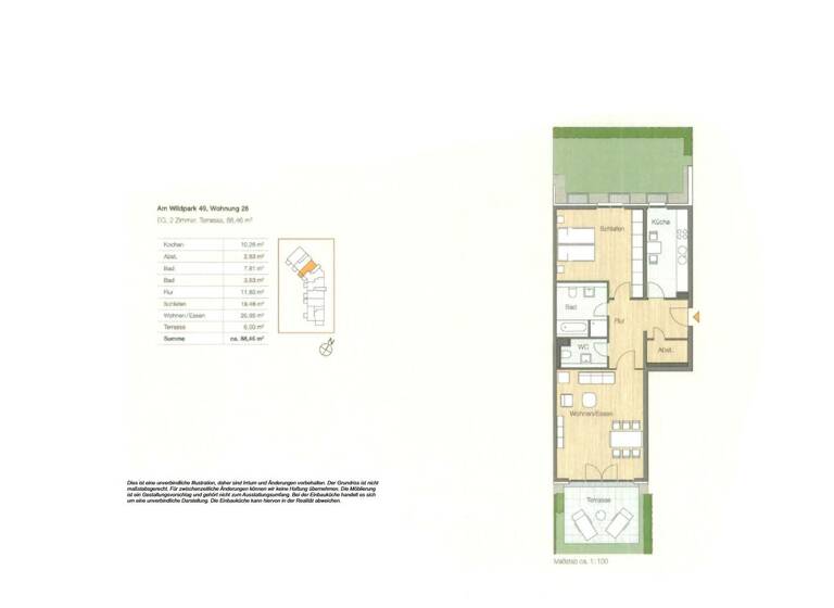 Wohnung zur Miete 1.678 € 2 Zimmer 89,1 m²<br/>Wohnfläche EG<br/>Geschoss 01.07.2025<br/>Verfügbarkeit Am Wildpark 49 Ludenberg Düsseldorf 40629