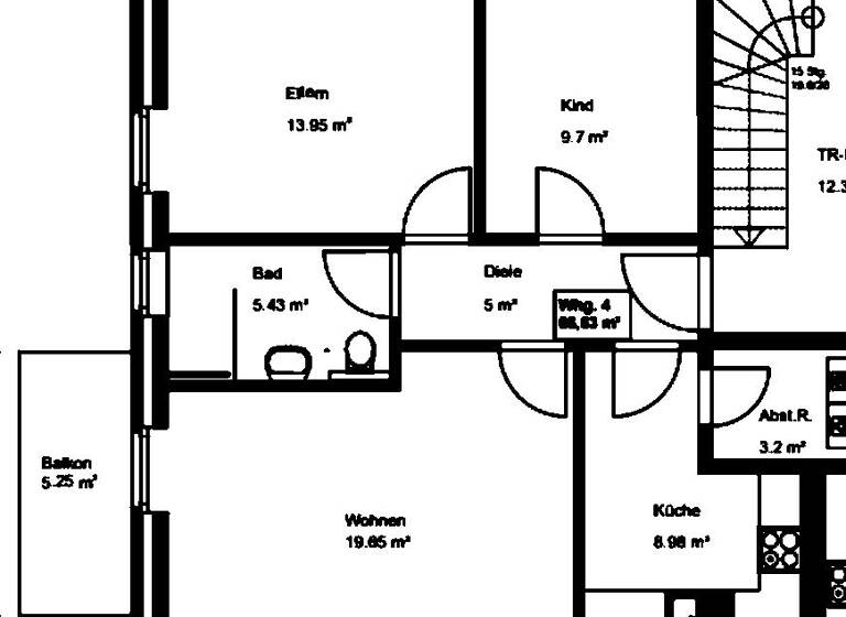 Wohnung zur Miete - Erstbezug 967 € 3 Zimmer 66,7 m² 1. Geschoss frei ab sofort Grohn Bremen-Grohn 28759